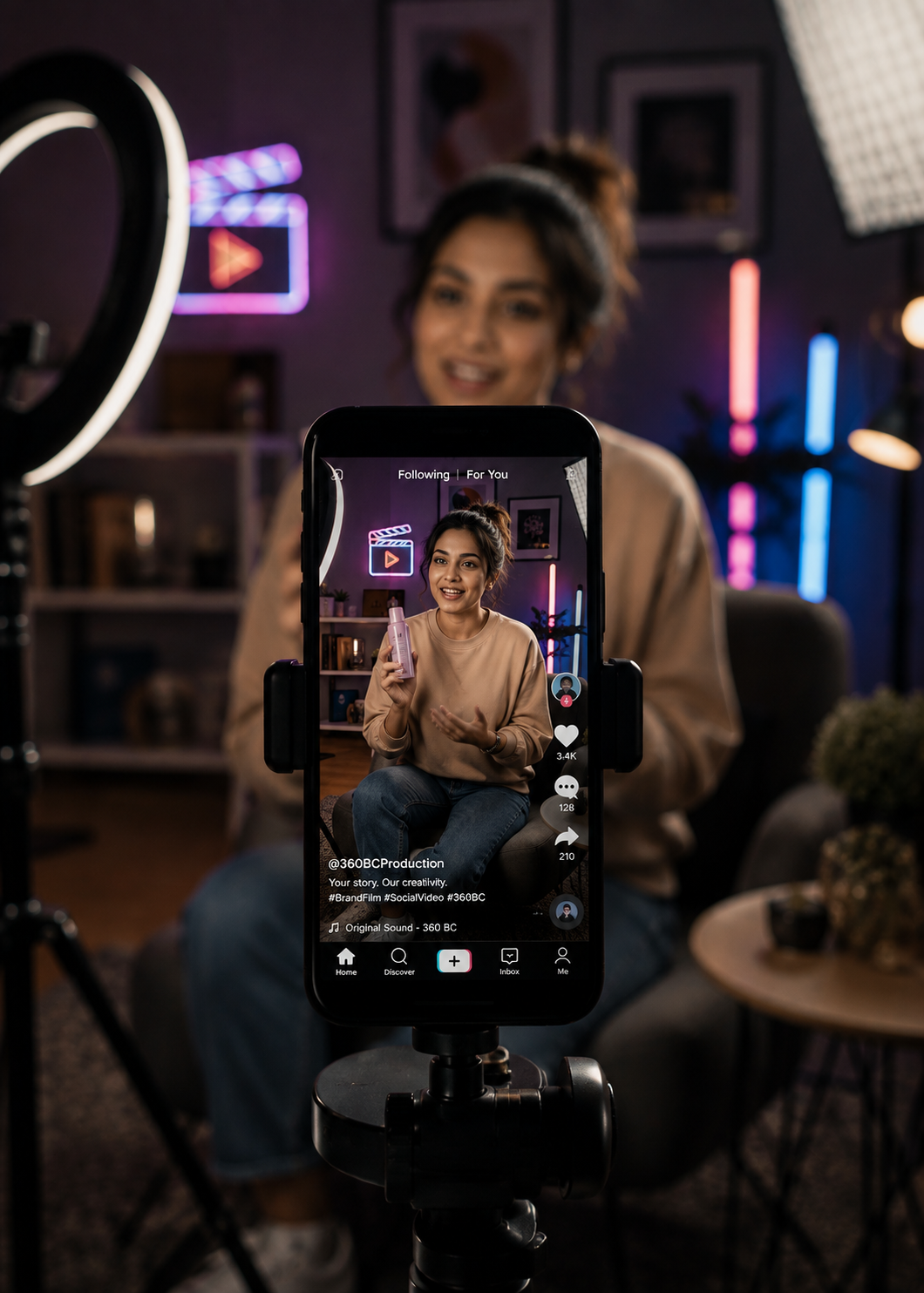 Social video production still — placeholder, to be replaced with 360 BC footage